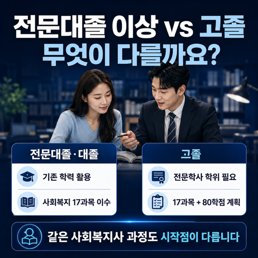 최종학력 별 준비방법