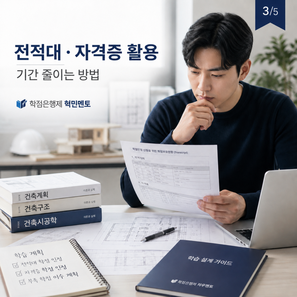 학점은행제 건축공학 4년제 학사학위 취득방법 3 학점 활용