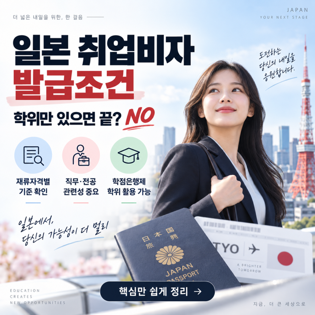 건일본 취업비자 발급조건