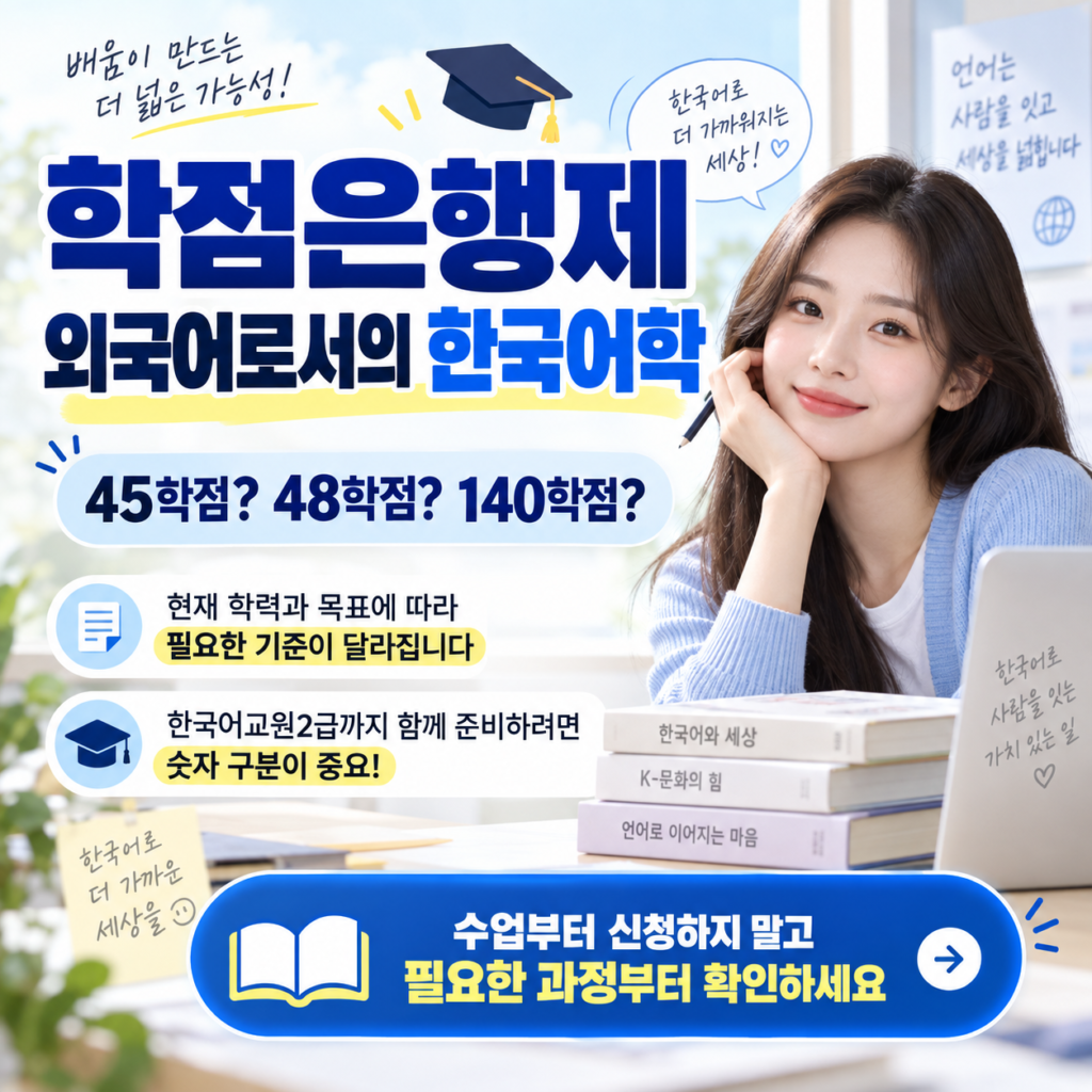 학점은행제 외국어로서의한국어학, 한국어교원2급까지 준비하는 방법 1 학점은행제외국어로서의한국어학