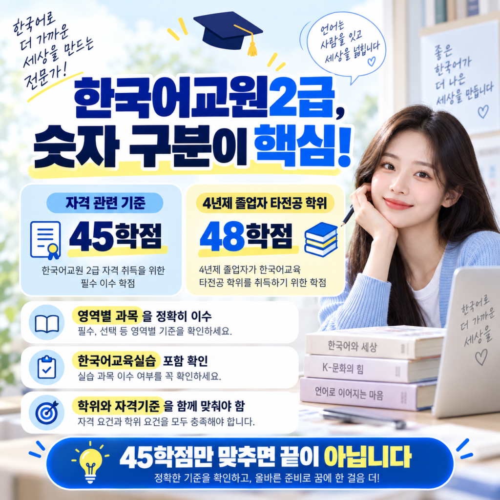 학점은행제 외국어로서의한국어학, 한국어교원2급까지 준비하는 방법 3 학점은행제외국어로서의한국어학3