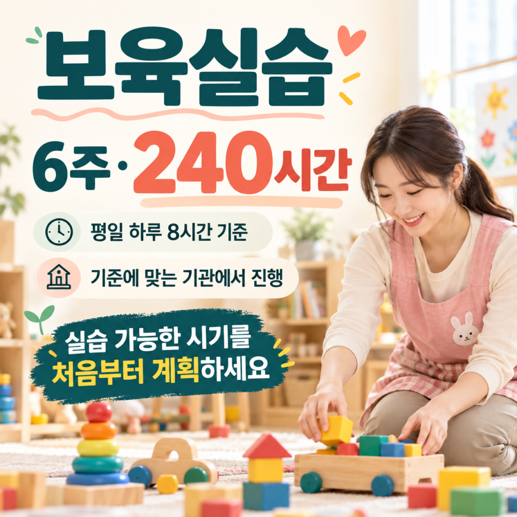 보육실습 6주 240시간 안내 1