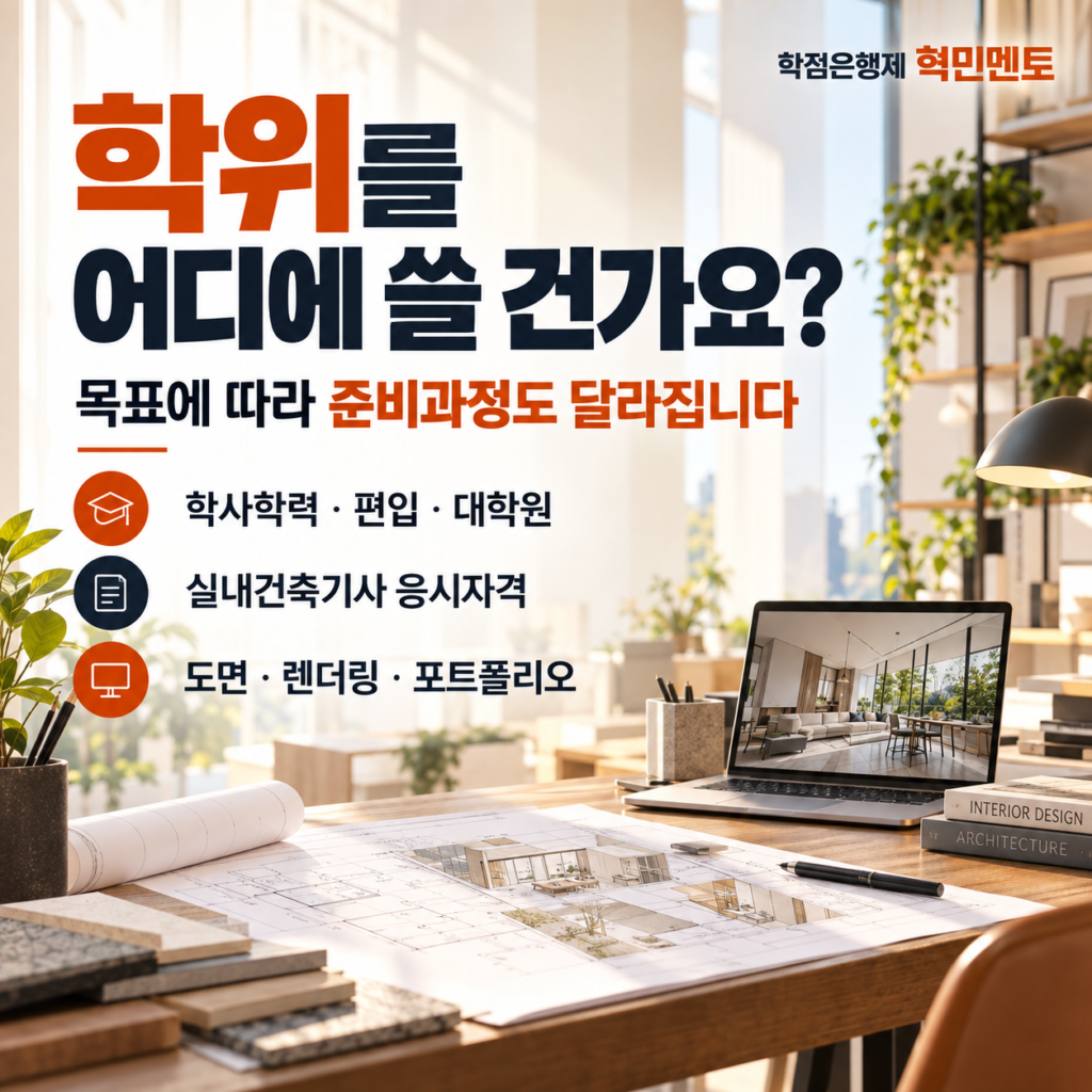 실내건축 목표별 학위 준비 4
