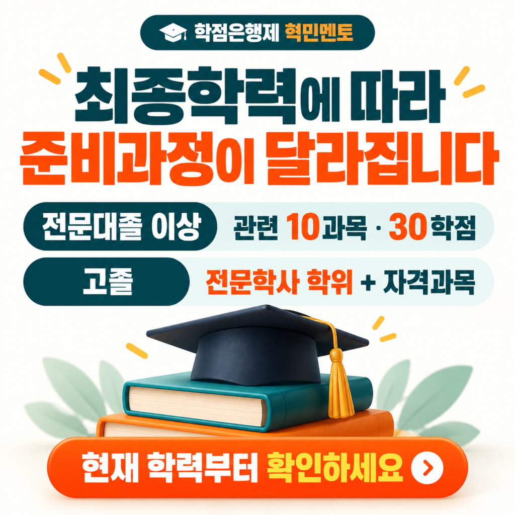 최종학력별 학점은행제 준비 안내 2