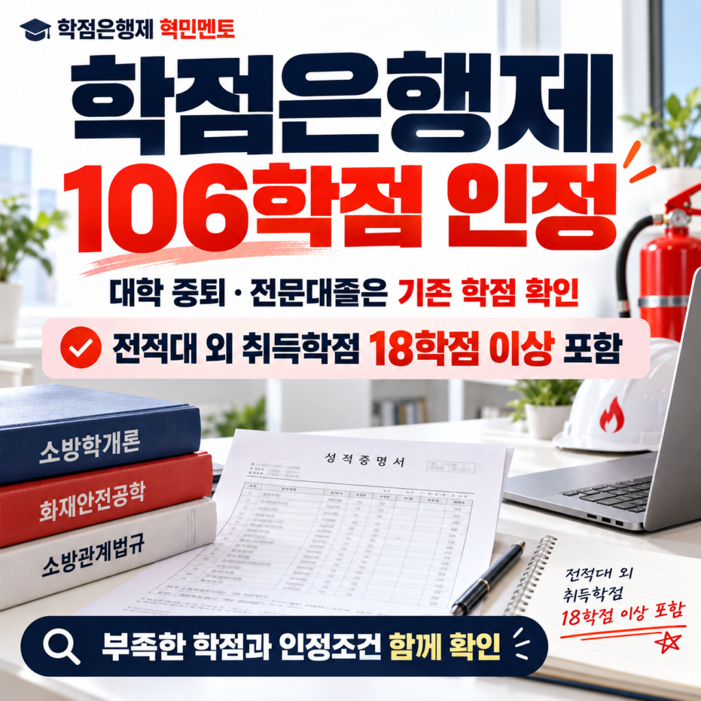 학점은행제 106학점 인정 조건 안내 3