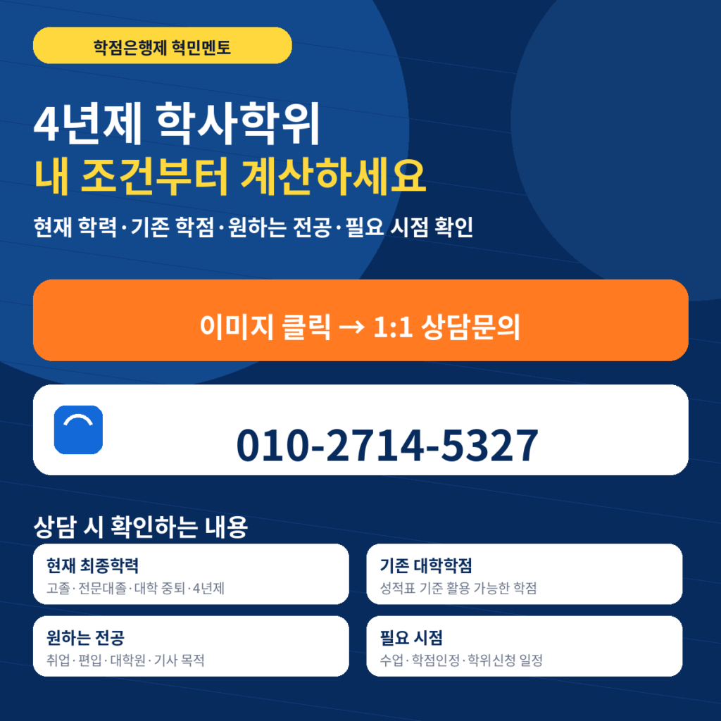 학점은행제 4년제 학사학위 온라인으로 취득하는 방법 5 학점은행제 4년제학사학위 5 상담문의